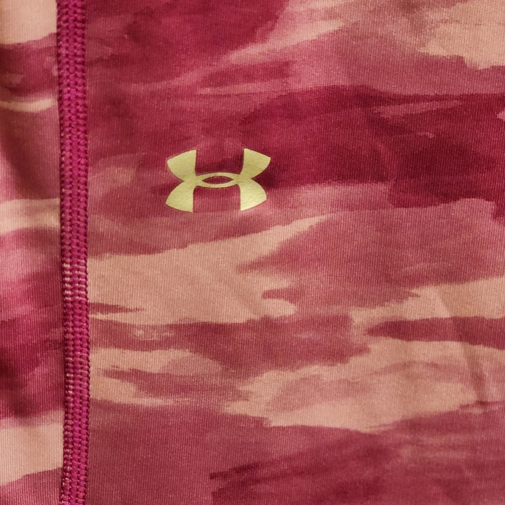 Under Armour Fuschia Camouflage Full Length Leggings Cold Gear Size XL - Picture 5 of 13